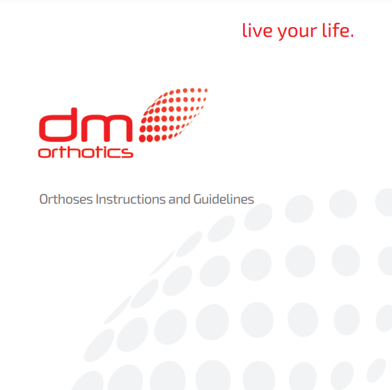 orthoses care booklet front page image